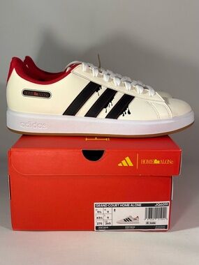🏠 [BRAND NEW] ADIDAS GRAND COURT HOME ALONE WHITE BLACK MENS SHOES SIZE 9.5 🏠